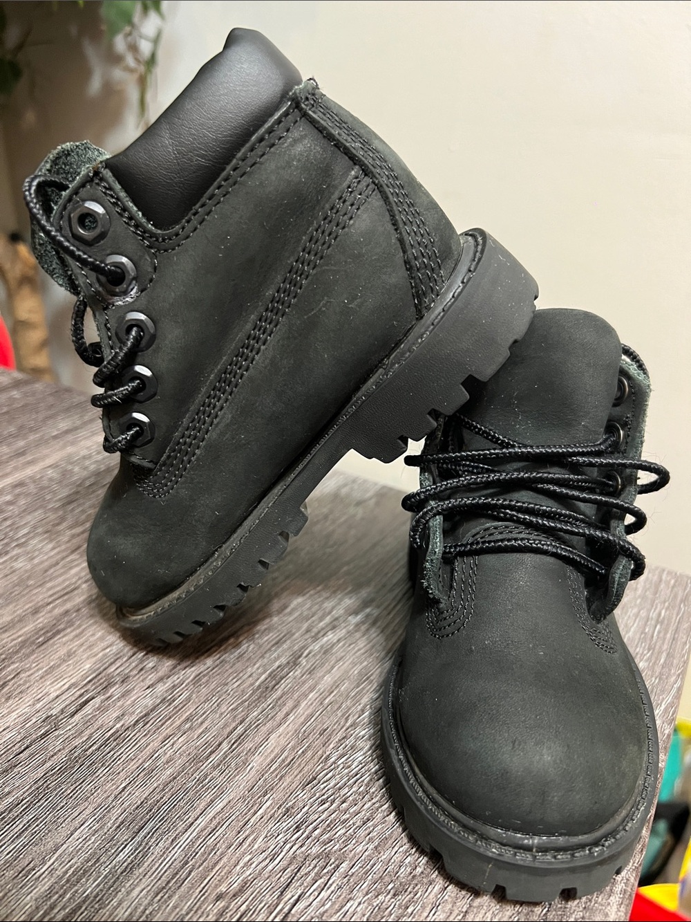 🥾 Timberland kids black lace-up outdoor boots